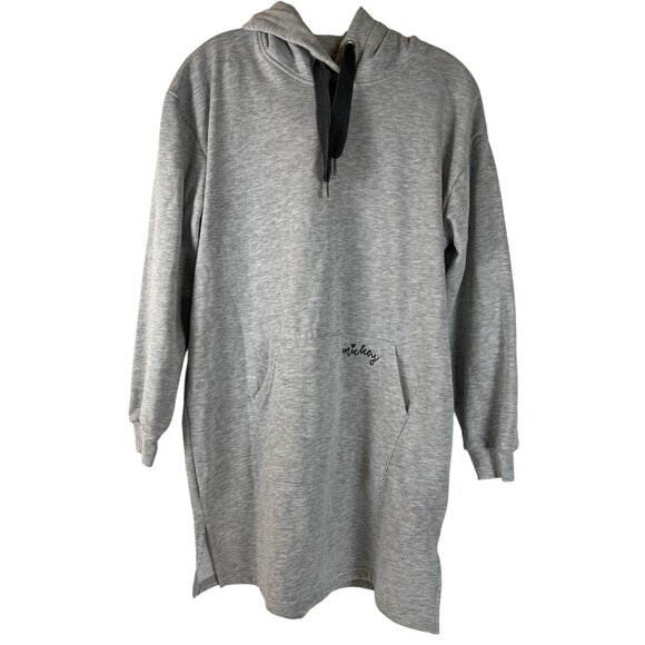Disney Mickey Women’s Gray Hoodie Sweatshirt Dress Size Small (4/6) - Picture 1 of 15